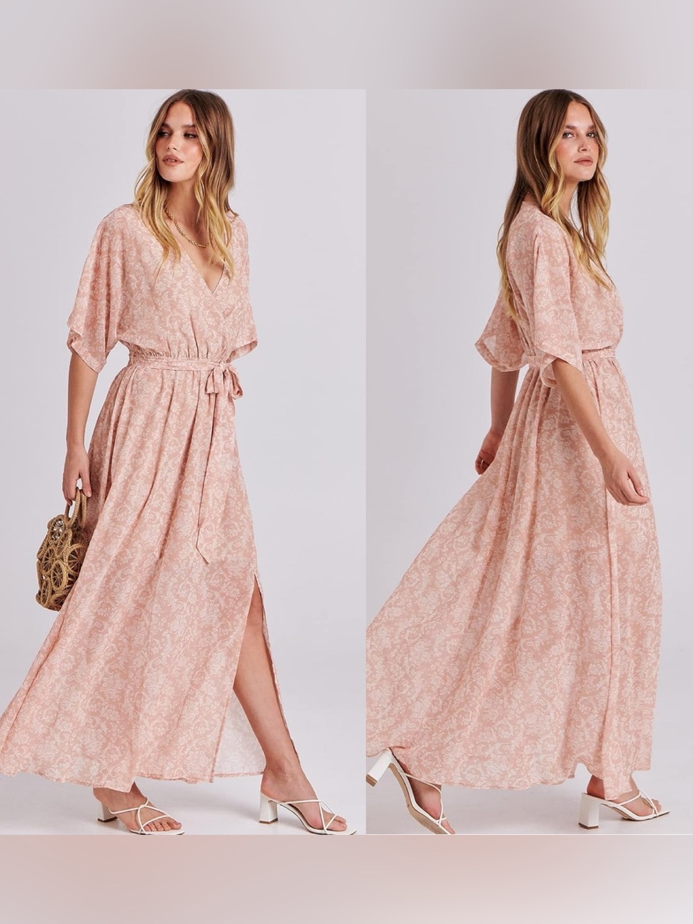 NWT Belted Wrap Maxi Dress Size Small